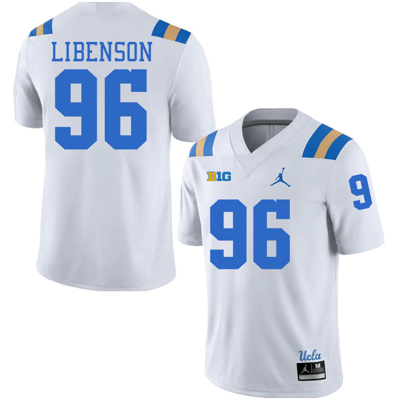 UCLA Bruins #96 Ari Libenson Big 10 Conference College Football Jerseys Stitched Sale-White